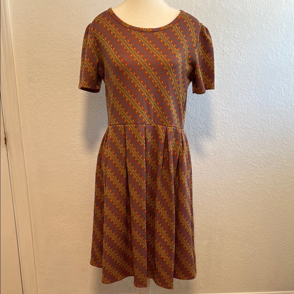 LuLaRoe Amelia Patterned Midi Dress